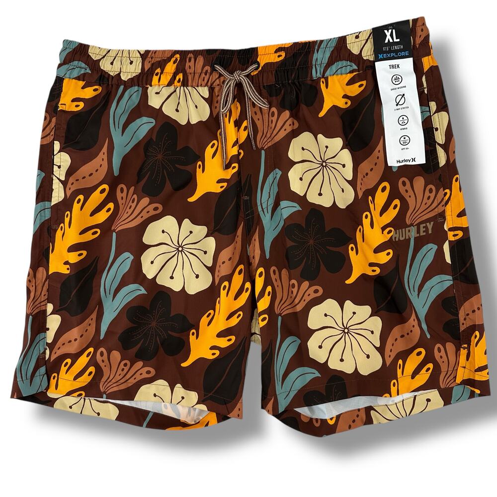 Hurley Explore H20 Dri Trek II Walk Board Shorts Mens Sz XL 17.5" Eclipse